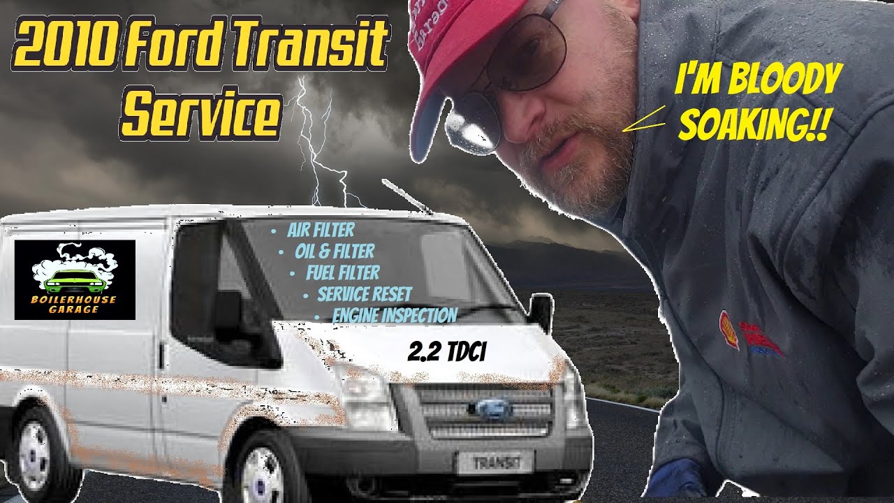2010 Ford Transit 2.2 TDCi MK7 🚚 Air Oil And Fuel Filter Service 👨‍🔧 Service Light Reset Oil Change
