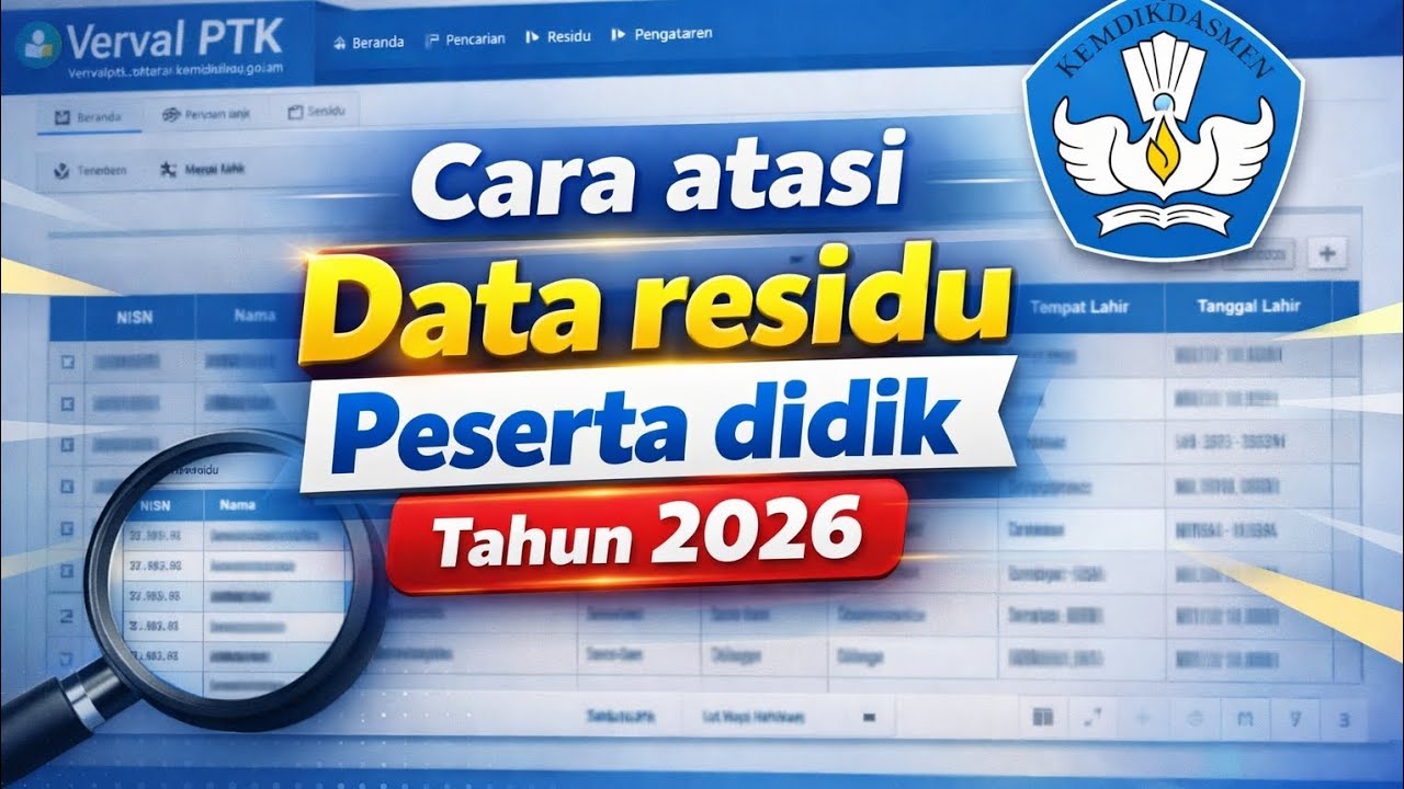 Cara atasi Data residu Peserta didik