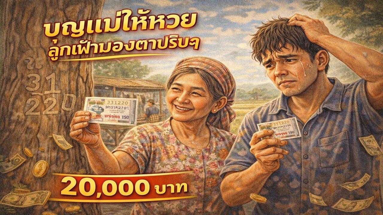 บุญแม่ให้หวย ลูกเฝ้ามองตาปริบๆ | หมอลำฮา สายบุญสายหวย 20,000 บาท 😂🙏