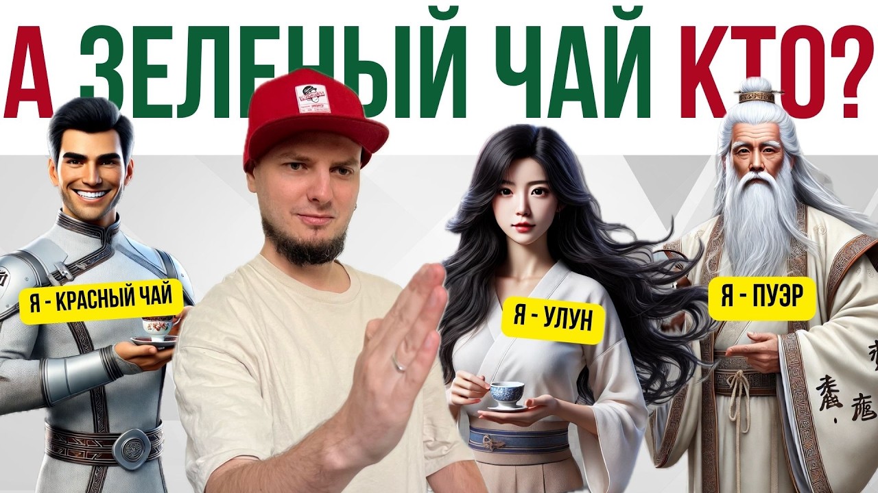 Какие существуют виды китайского чая? | Зеленый, пуэр, красный, улун - в чем разница простым языком