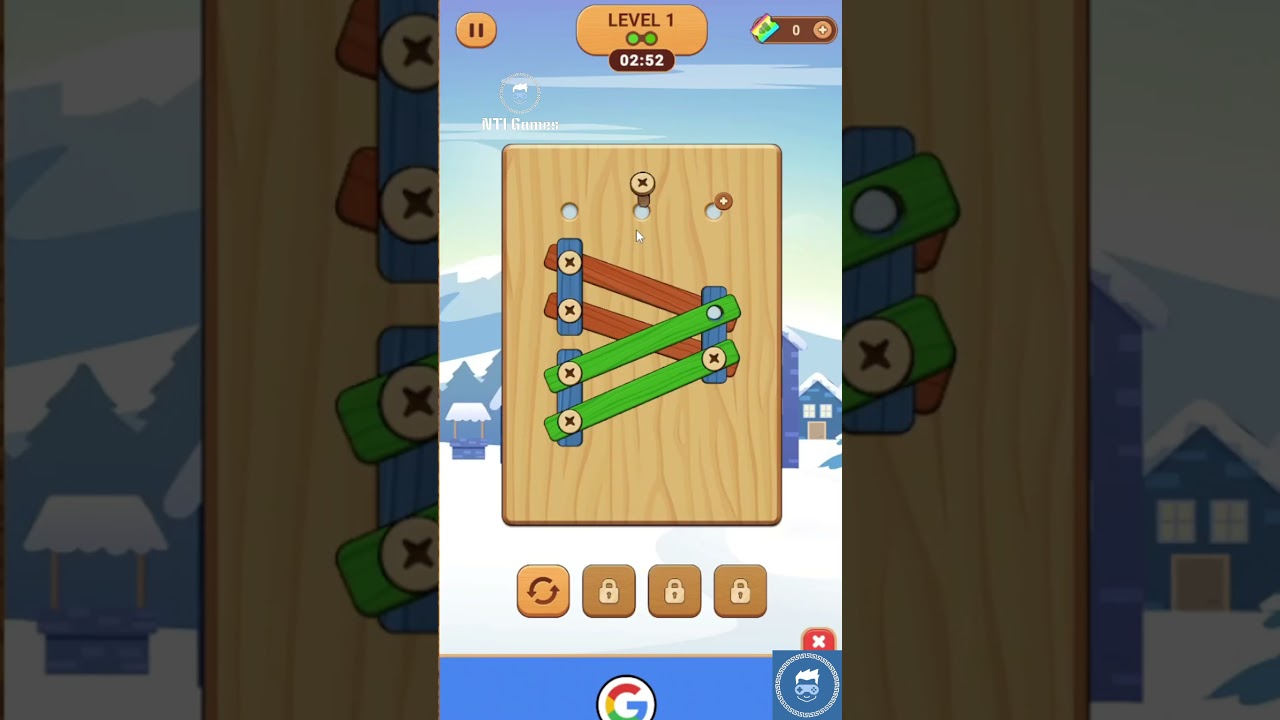 Wood Nuts and Bolts Screw Level 01