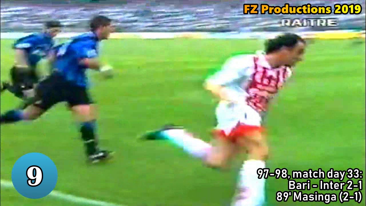 Phil Masinga - 24 goals in Serie A (Bari 1997-2001)