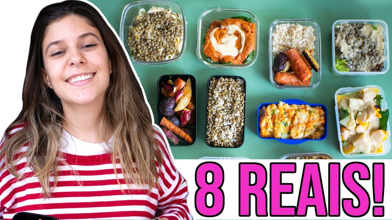 MARMITAS VEGANAS PRA SEMANA | 8 REAIS POR DIA!