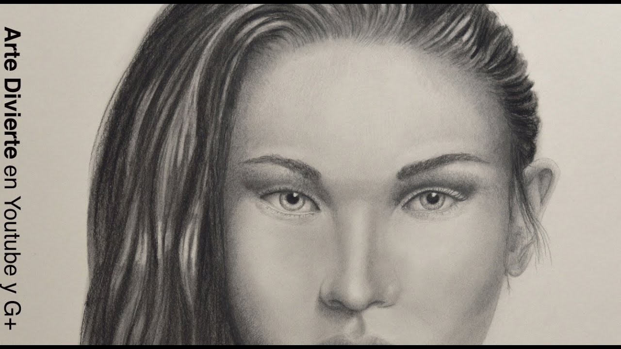 Cómo dibujar una cara realista con carboncillo y lápiz - Arte Divierte.