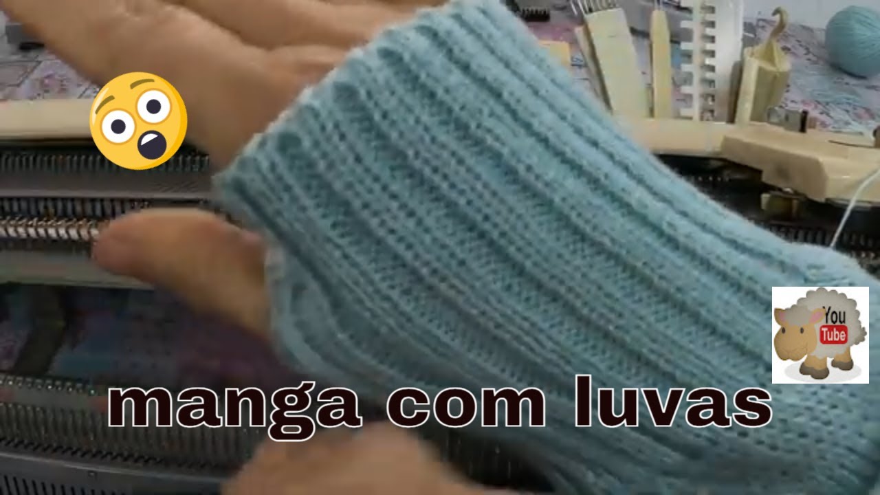 como fazer uma manga luva em tricô à máquina
