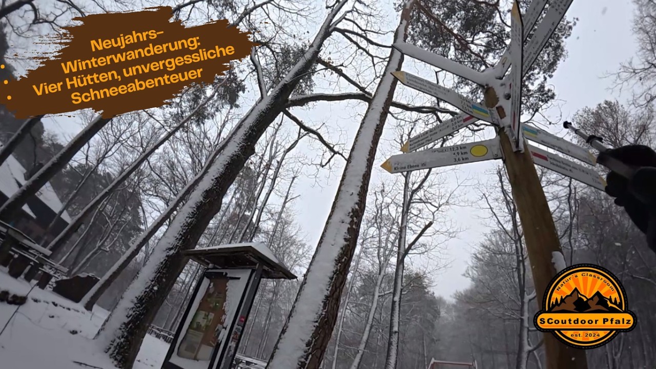 Neujahrswanderung im Schnee: Vier Hütten Tour und eine Krippe im Wald