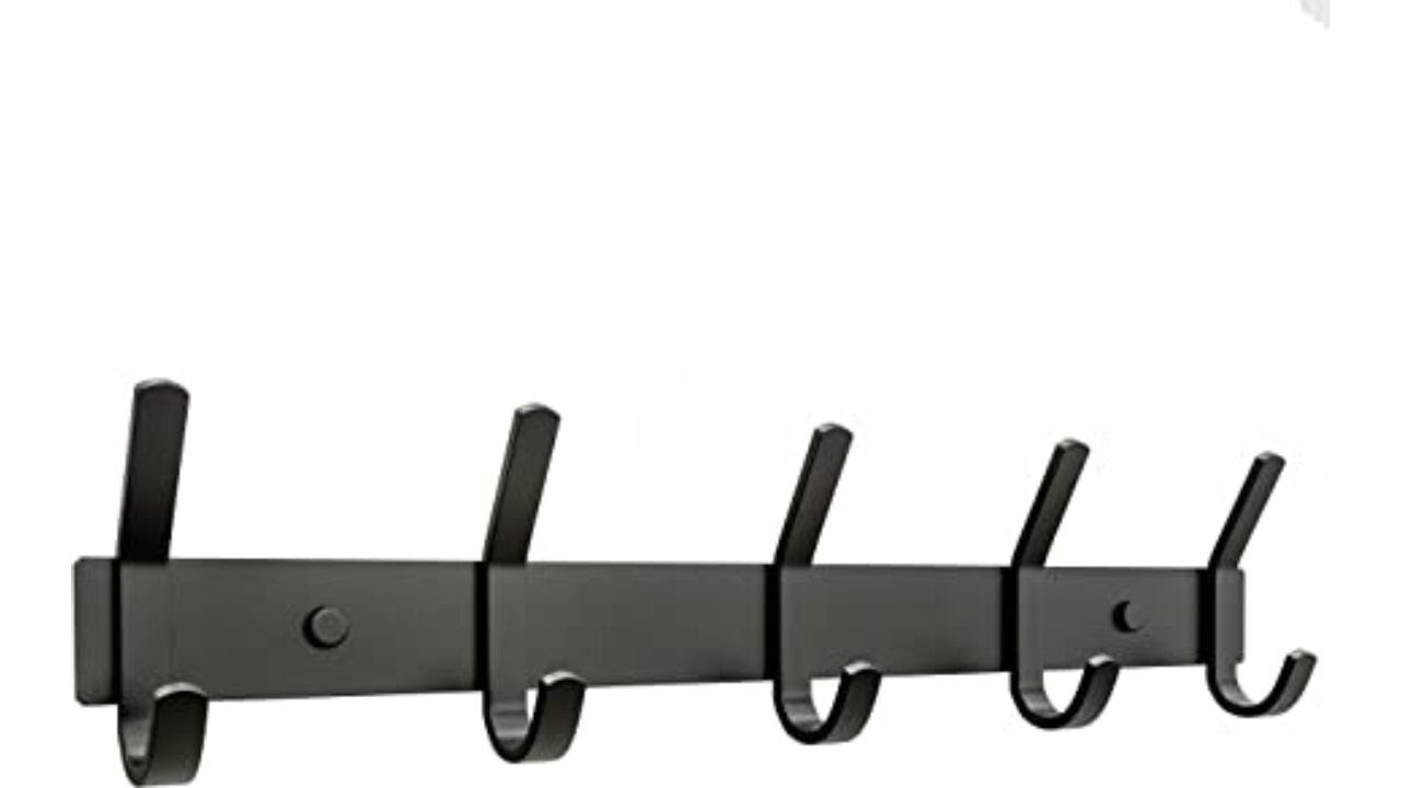 Sayoneyes Coat Rack Wall Mount with 5 Coat Hooks for Hanging