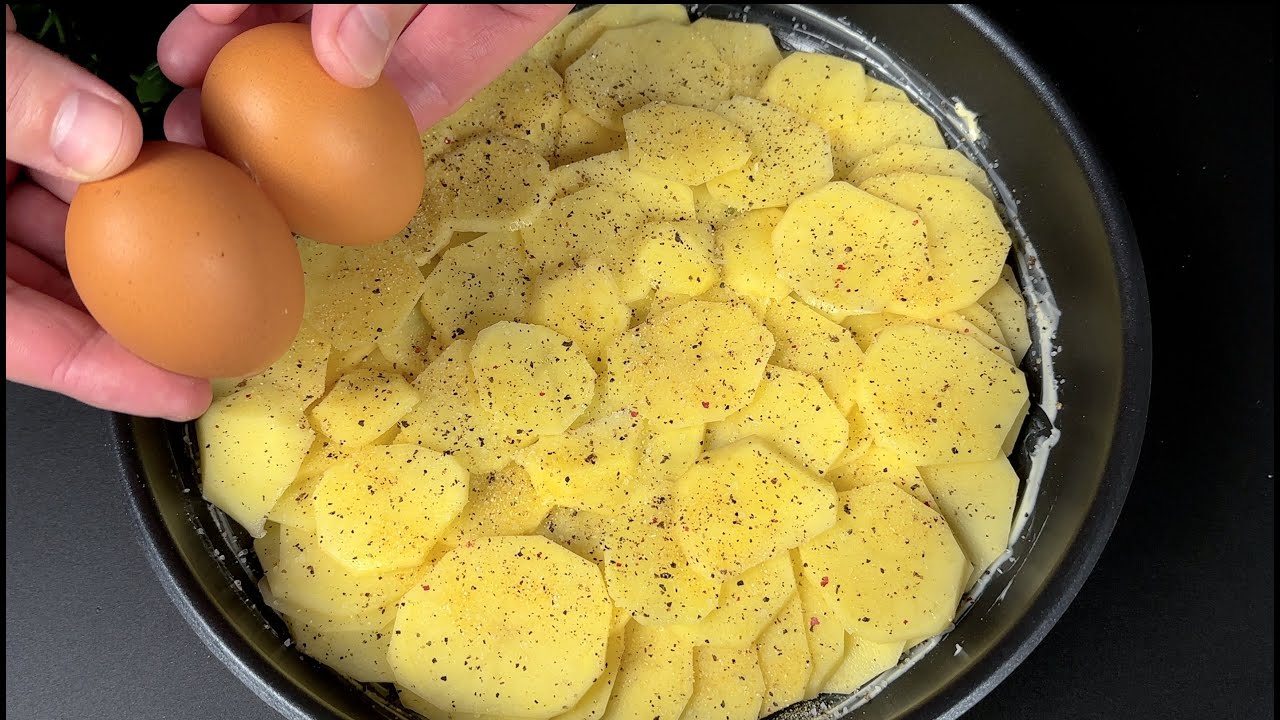 3 Kartoffeln, 3 Eier – ein schnelles Abendessen für Sie! 10 Minuten und es ist fertig!