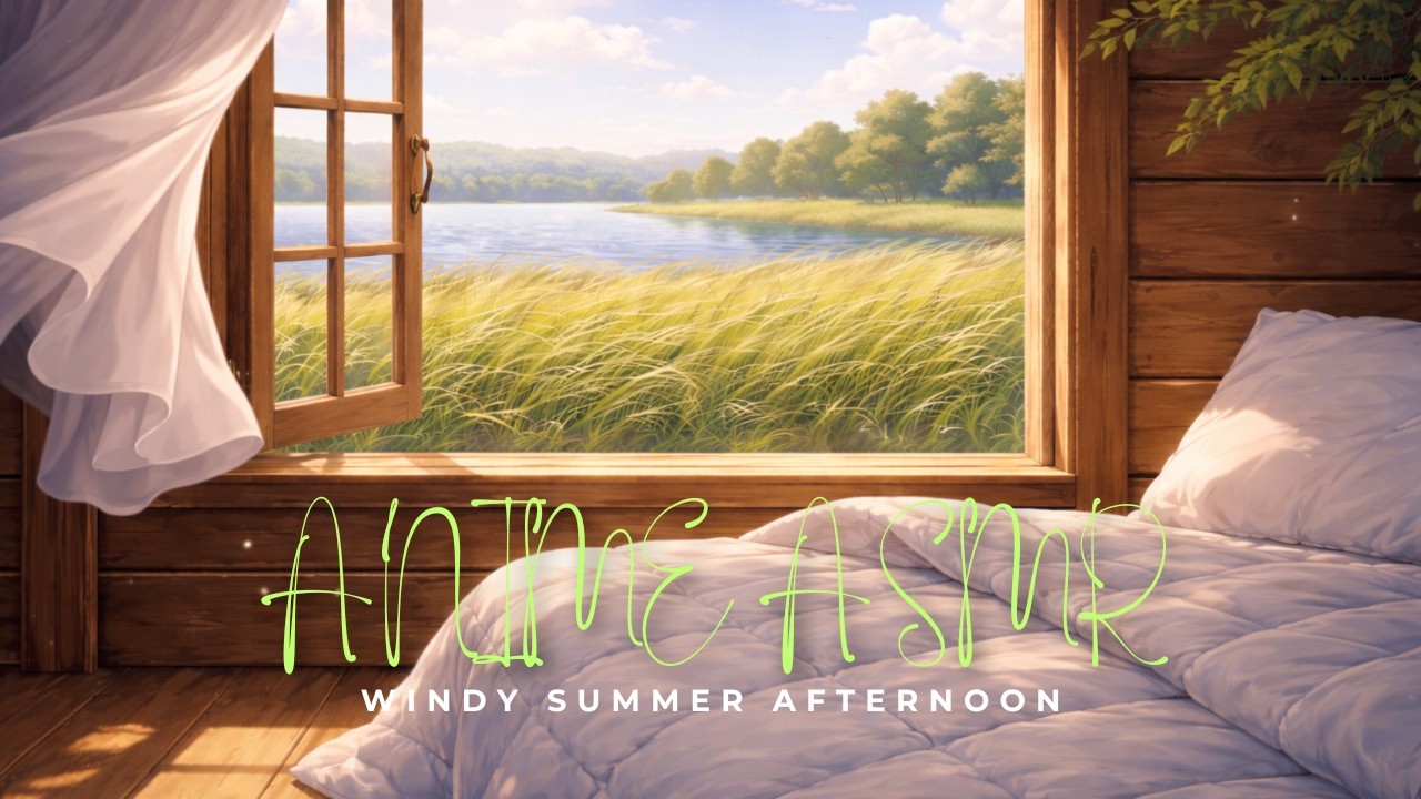 Windy Summer Afternoon 🍃 | Anime ASMR for Deep Sleep | No Talking