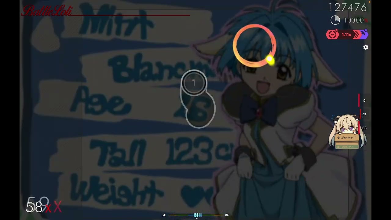 Osu! Galaxy Angel A Ending 1 Angel Wasshoi! 100% HD SS 123pp