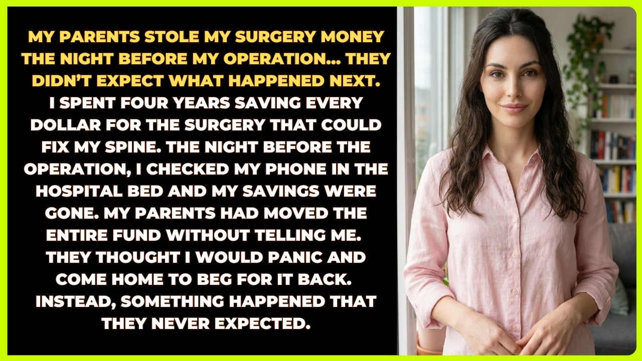 My Parents Stole My Surgery Money the Night Before My Operation They Didn’t Expect What Happened...