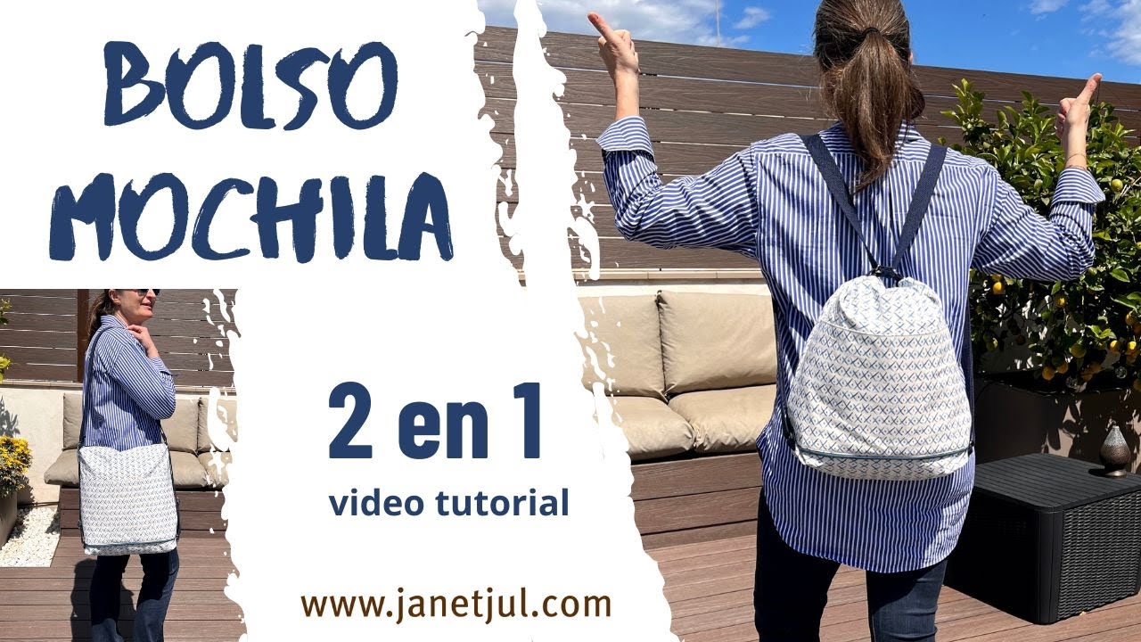 Tutorial genial para hacer un Bolso Mochila, ideal y fácil 😍