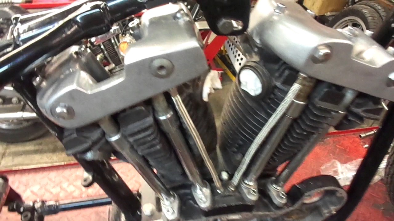 Harley Ironhead Sportster To Big Twin Frame Swap in Progress!