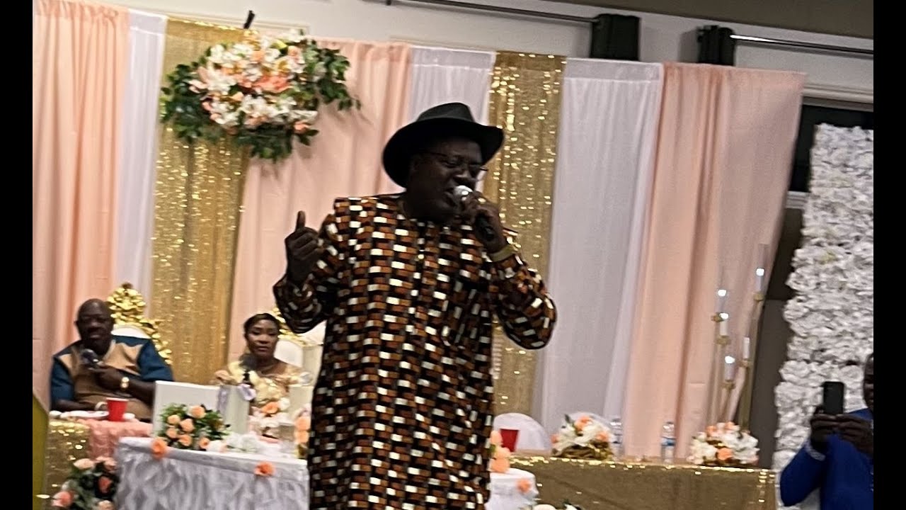 Sierra Leone reggae star “Alaska” from Canada performing at Mrs. Fatmata Amara’s birthday party.