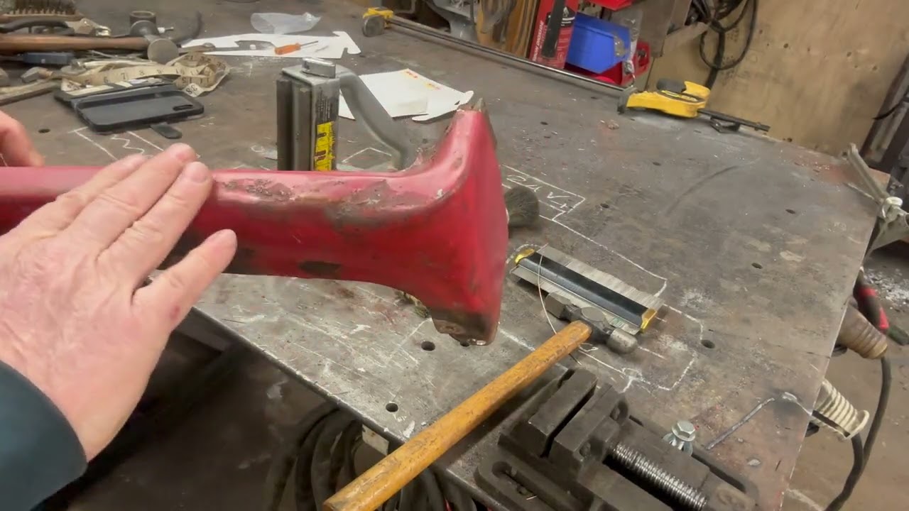 MF135 bonnet lower panel repair