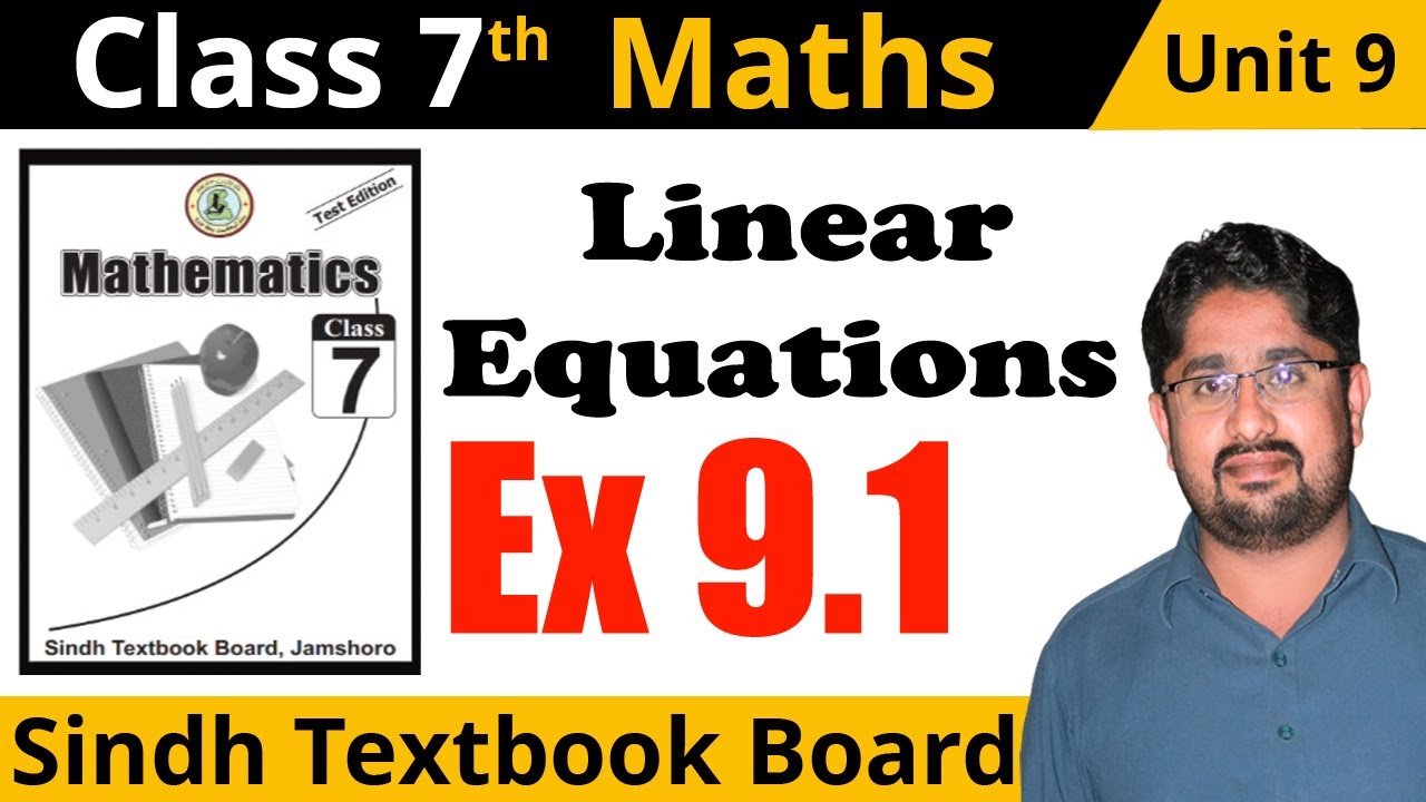 🔴 Unit 9 Exercise 9.1 Class 7 Maths Sindh Textbook Board