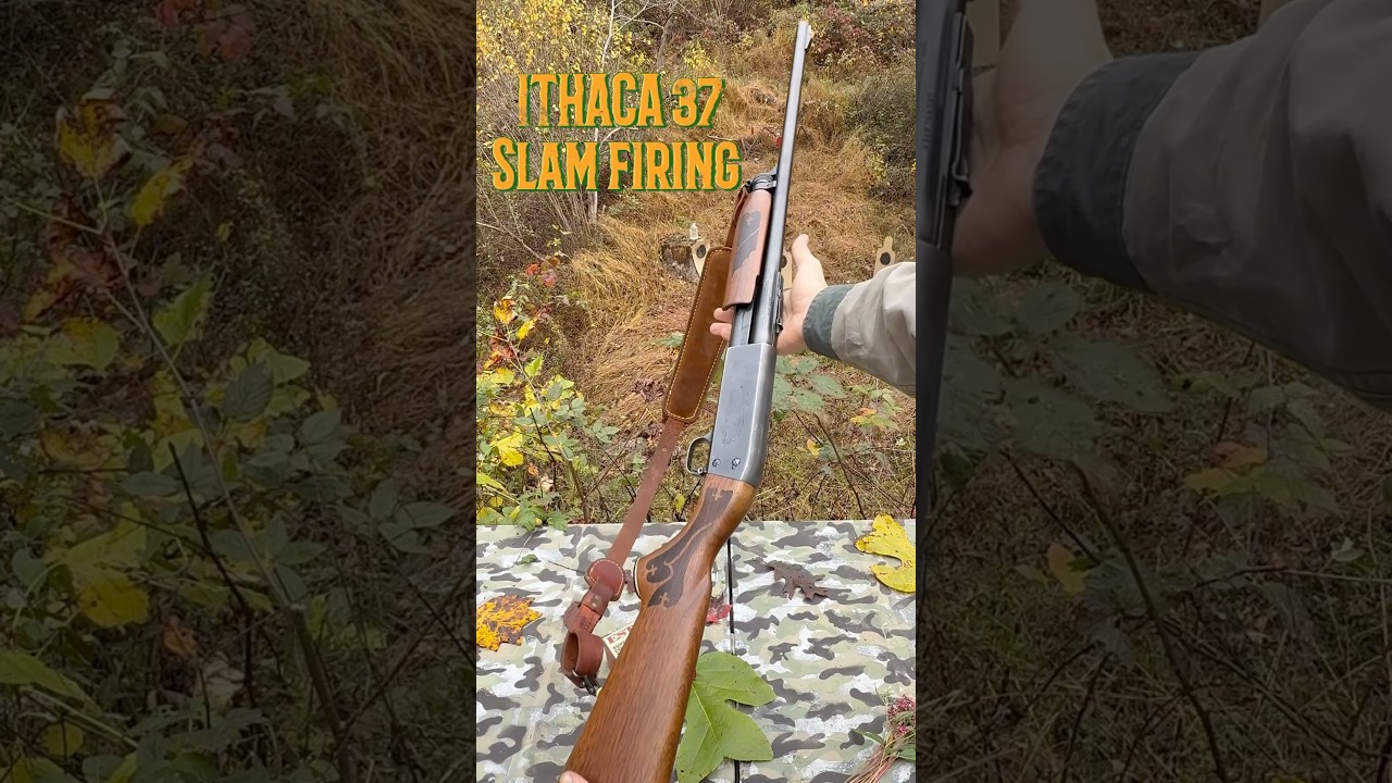 ITHACA 37 SLAM FIRING