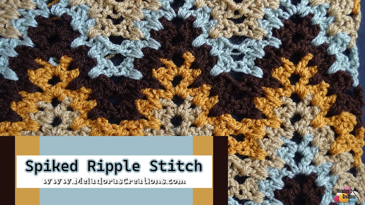 V Stitch Ripple Stitch Stitch - Учебник по вязанию крючком