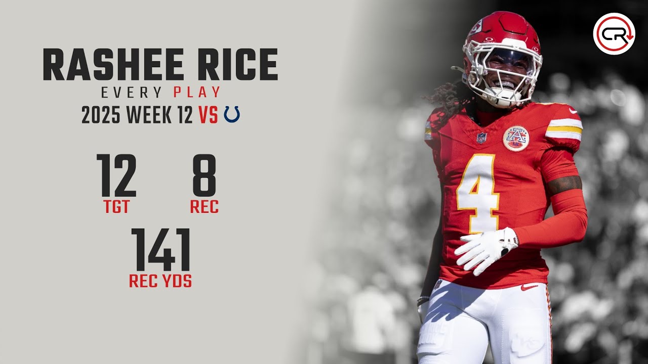 Rashee Rice Week 12 Highlights | Every Target and Catch vs Colts