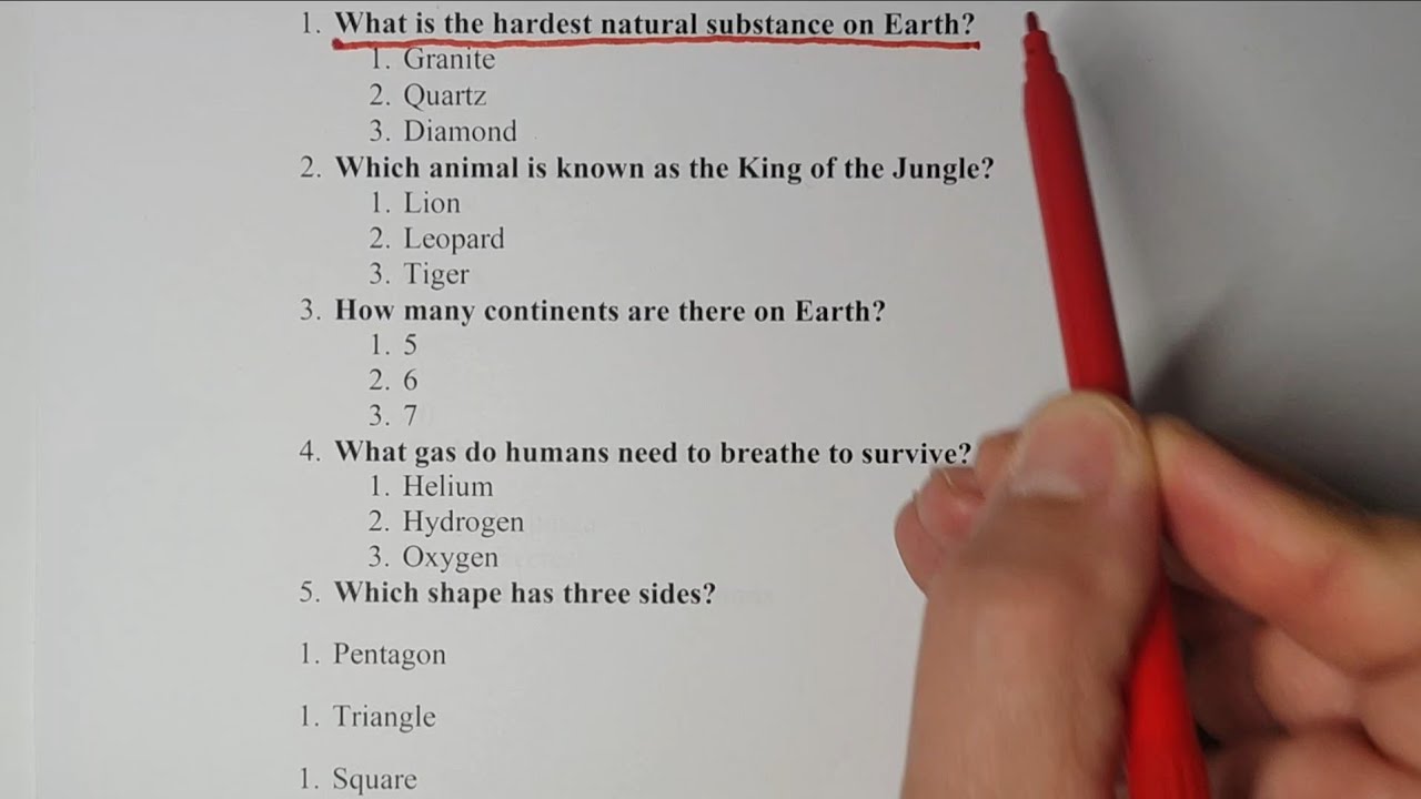 QUIZ 5 General KNOWLEDGE Questions part 2