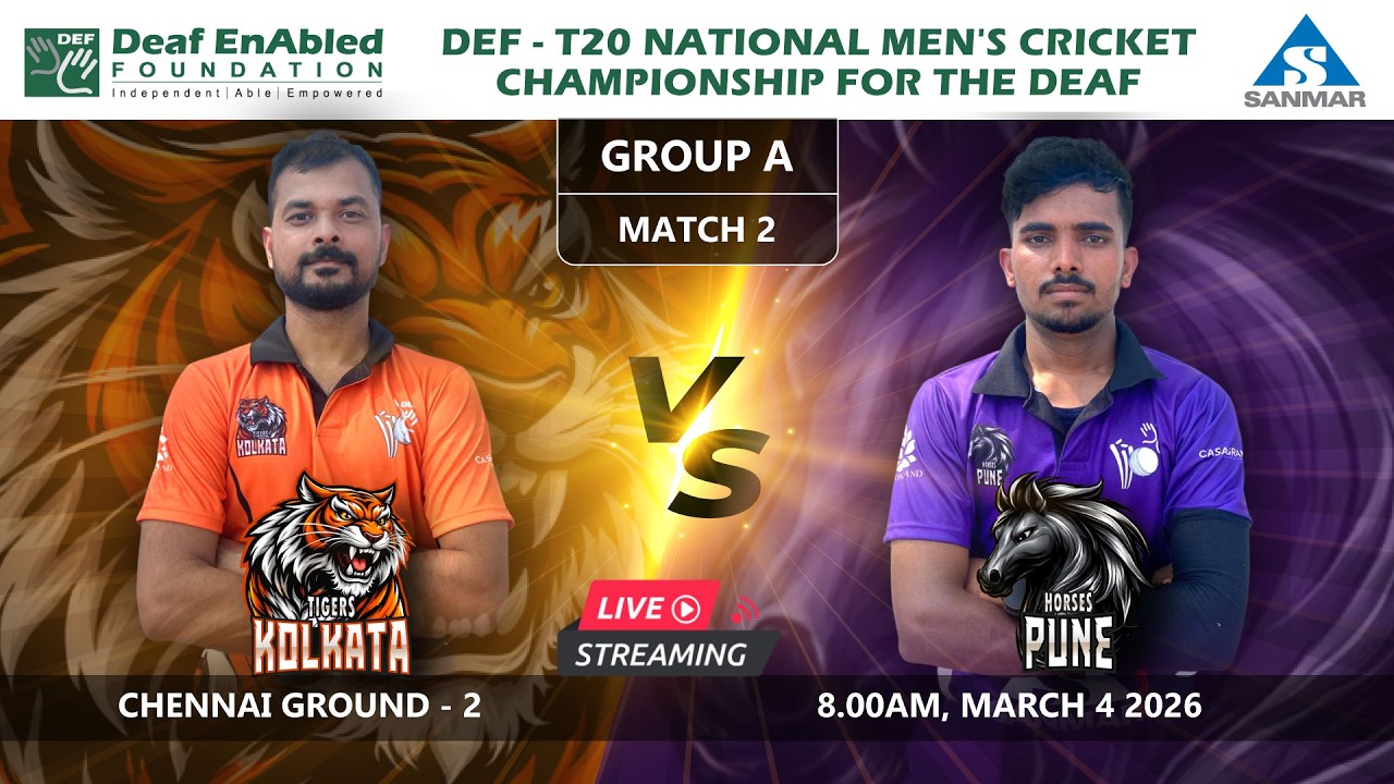 TIGERS KOLKATA VS HORSE PUNE|| DEF-T20 NATIONAL MEN'S CRICKET CHAMPIONSHIP FOR DEAF 2026