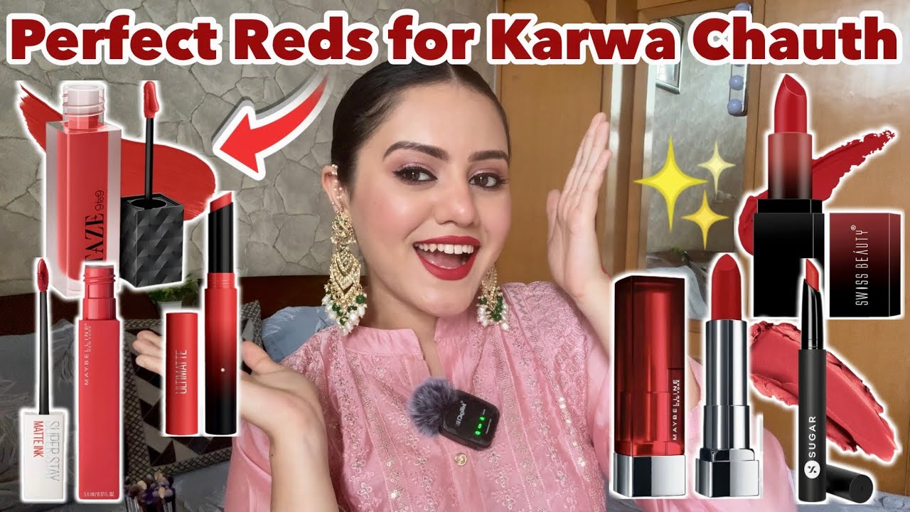 Best Red Lipsticks for Karwa Chauth 2025 💄 Long Lasting & Indian Skin Tone Friendly | Kp Styles