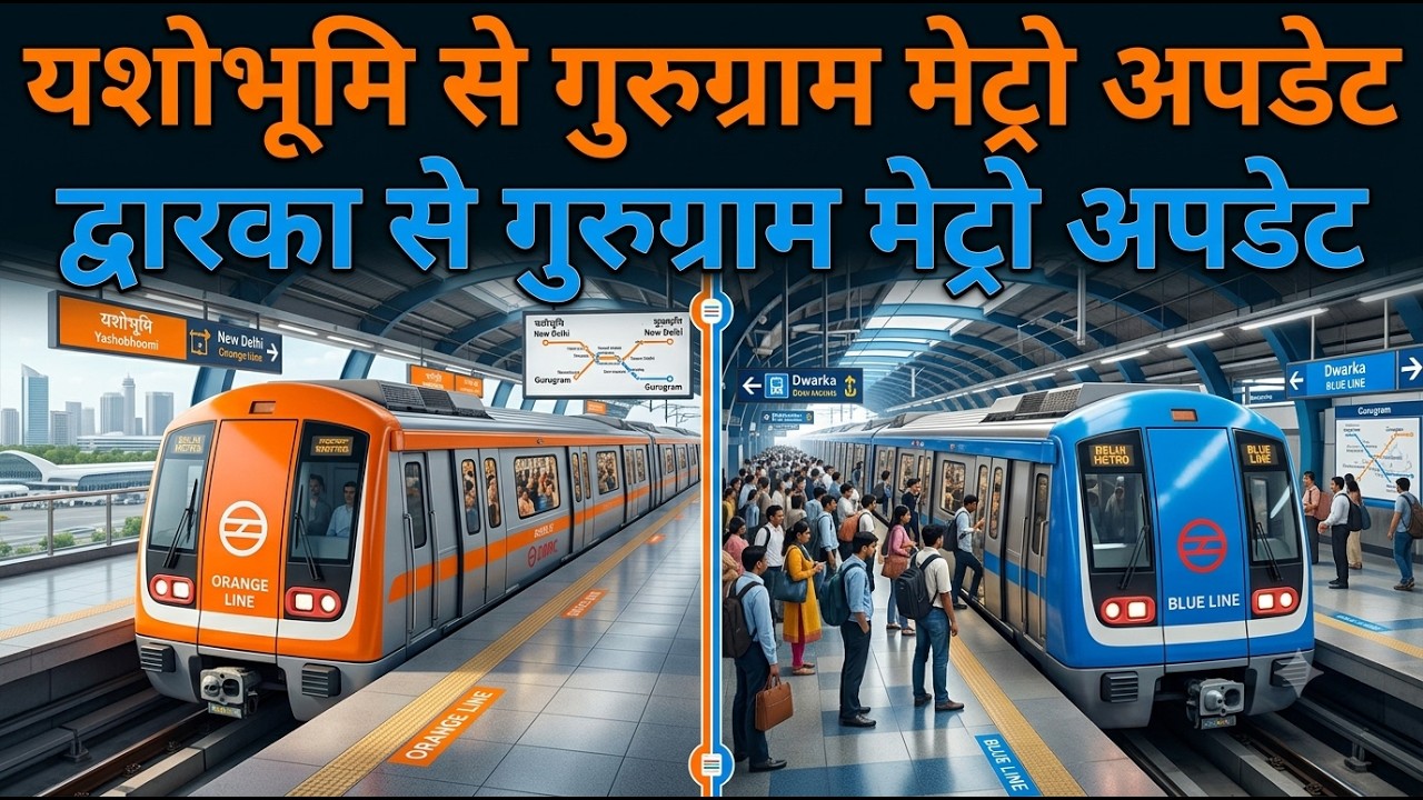 Delhi Metro Phase-5B update🔥Dwarka to Udyog Vihar Metro🔥Yashobhoomi to Gurugram Metro update🔥DMRC