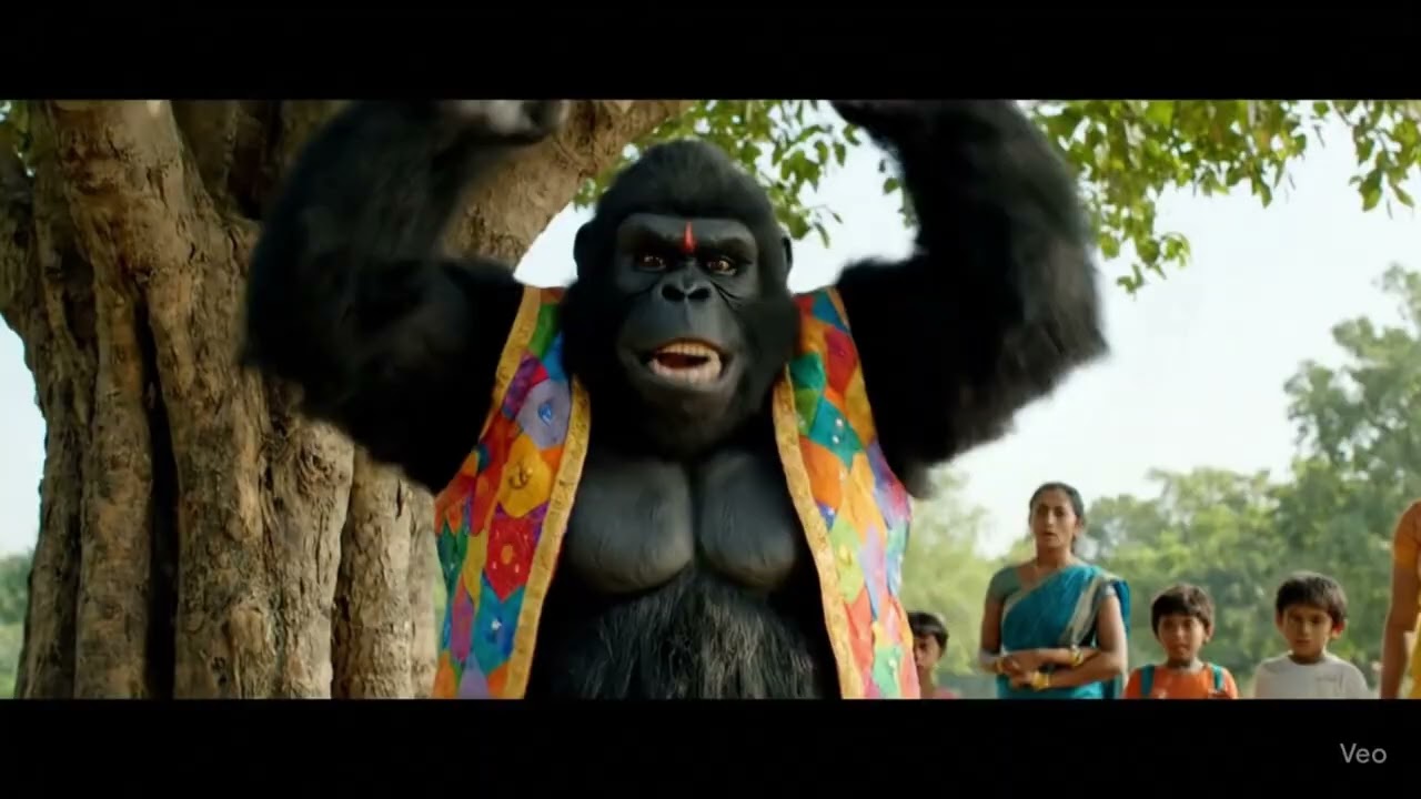 Gossip Alert: Gorilla&rsquo;s Filmy Villain Reaction 🦍😂 | Desi Drama Scene
