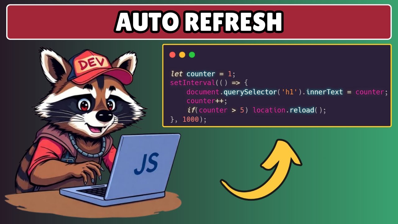 Как автоматически обновлять веб-страницу каждые 5 секунд с помощью Javascript и HTML