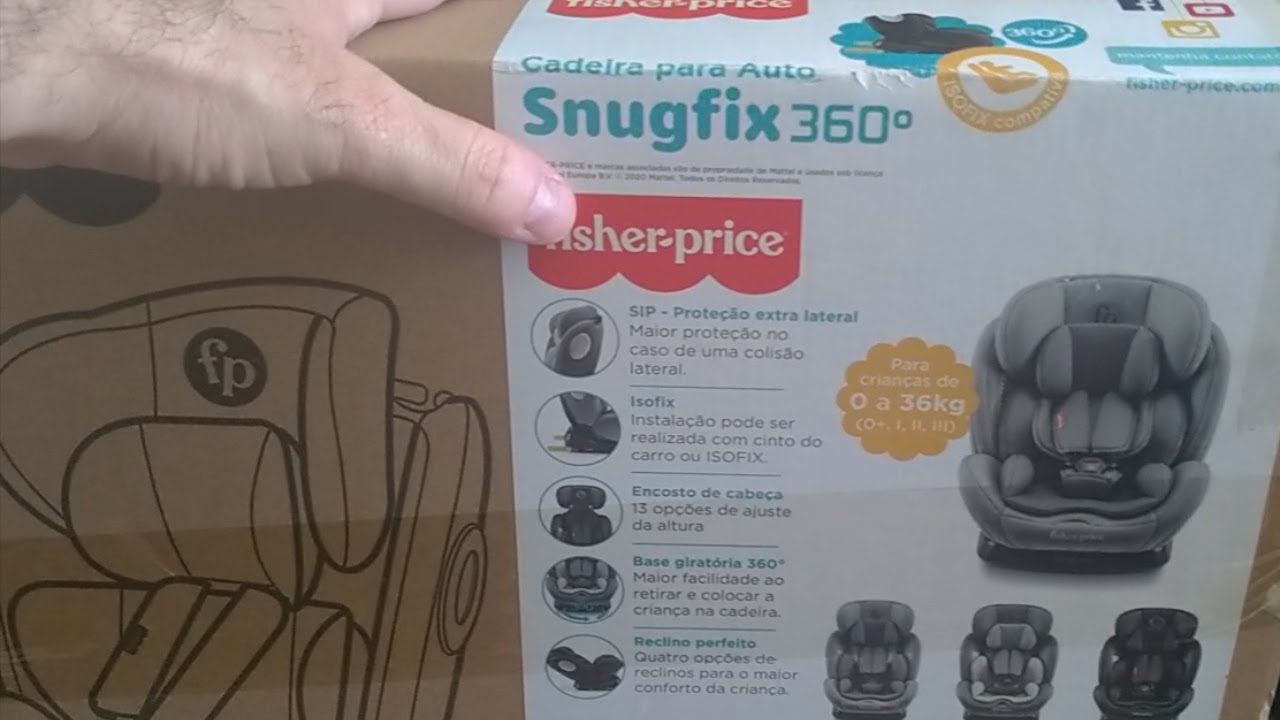 Cadeira Rotacional FisherPrice SnugFix 360º | De 0 a 12 anos - 36KG Praticidade, Conforto e Proteção