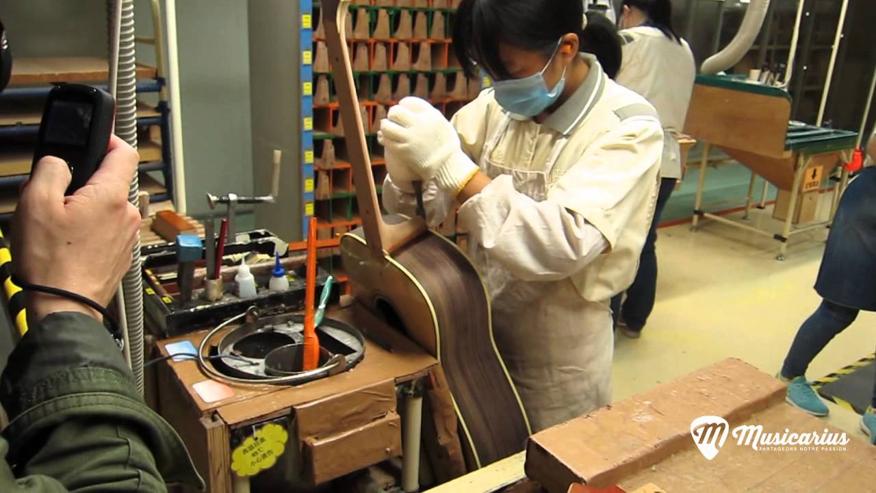 Fabrication Guitare Yamaha à Hangzhou (Chine)