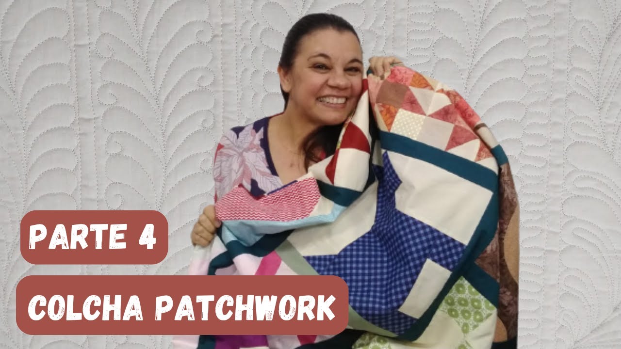 PATCHWORK/Como montar uma colcha de patchwork com blocos coloridos (parte 4) #costuracriativa