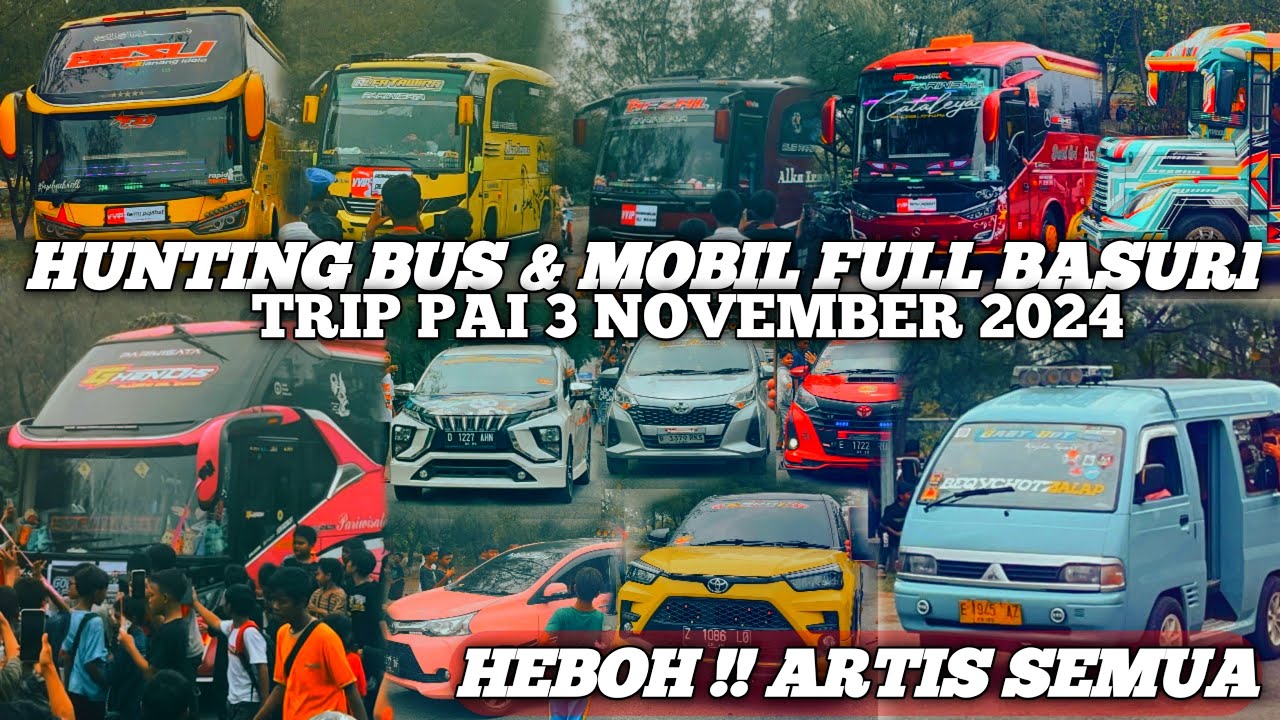FULL BASURI !!! HUNTING BUS & MOBIL TRIP PAI (pantai alam indah) TEGAL