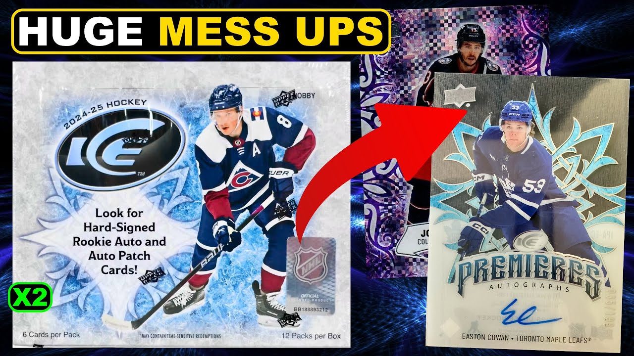 WAIT... this is REALLY BAD. - 2024-25 Upper Deck Ice Hockey Hobby Box Break x2