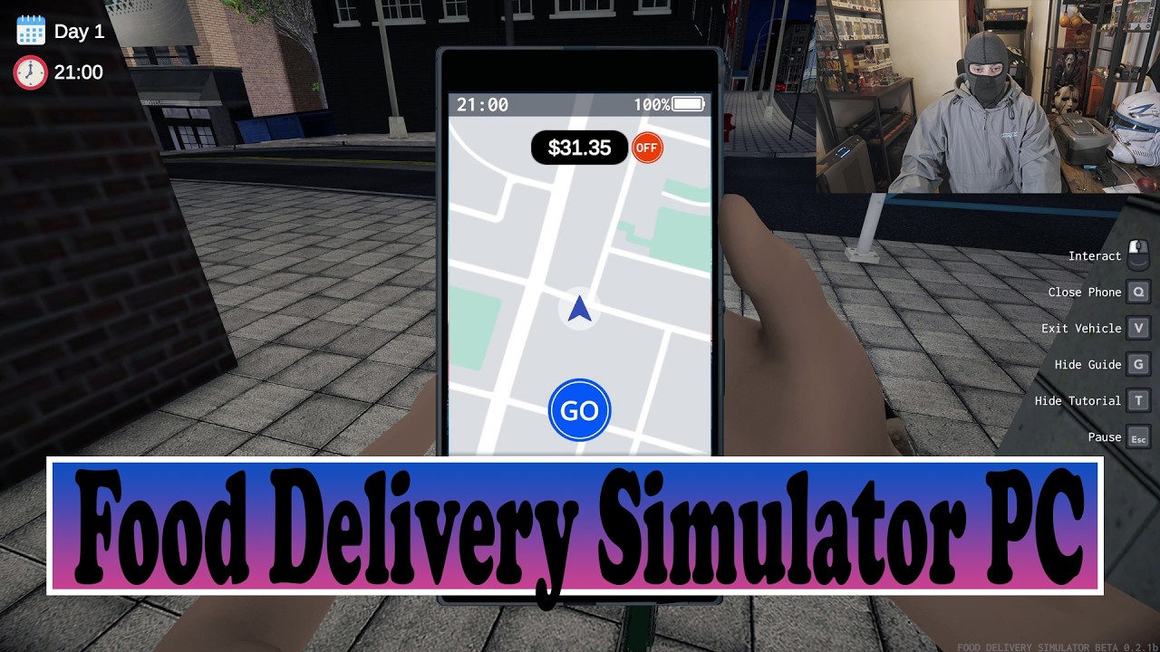 Food Delivery Simulator PC - Is It Actually Like Uber Eats?  (DAY 1) 🚴‍♂️💰 S7E48