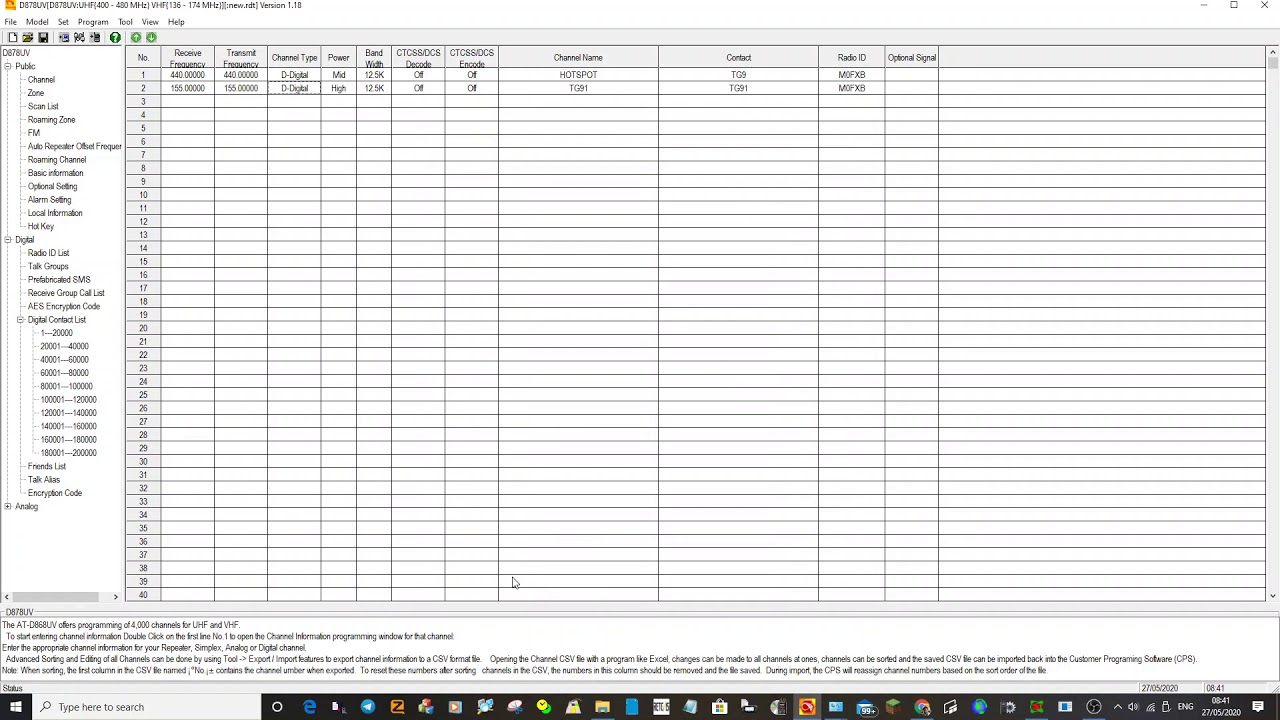ANYTONE 878 CREATE BASIC CODE PLUG FROM SCRATCH TO UNDERSTAND HOW DMR SYSTEM WORKS
