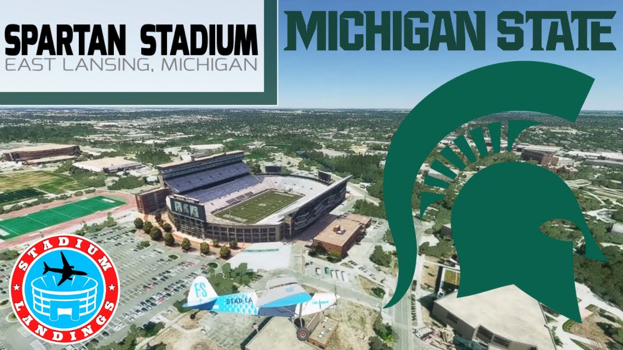 Spartan Stadium (East Lansing, Michigan) - Microsoft Flight Simulator STADIUM LANDING!