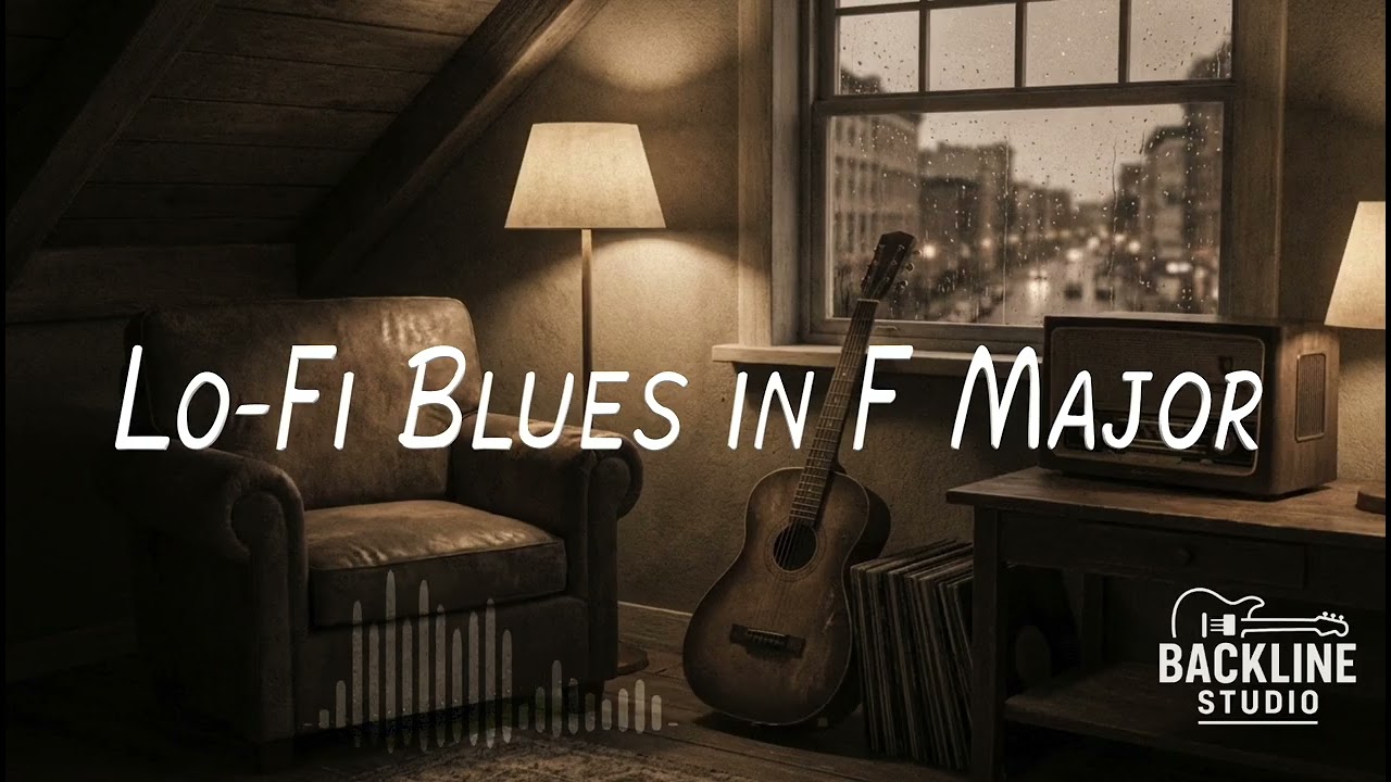 Jam Track 33 – Lo-Fi Blues Guitar Backing Track in F Major