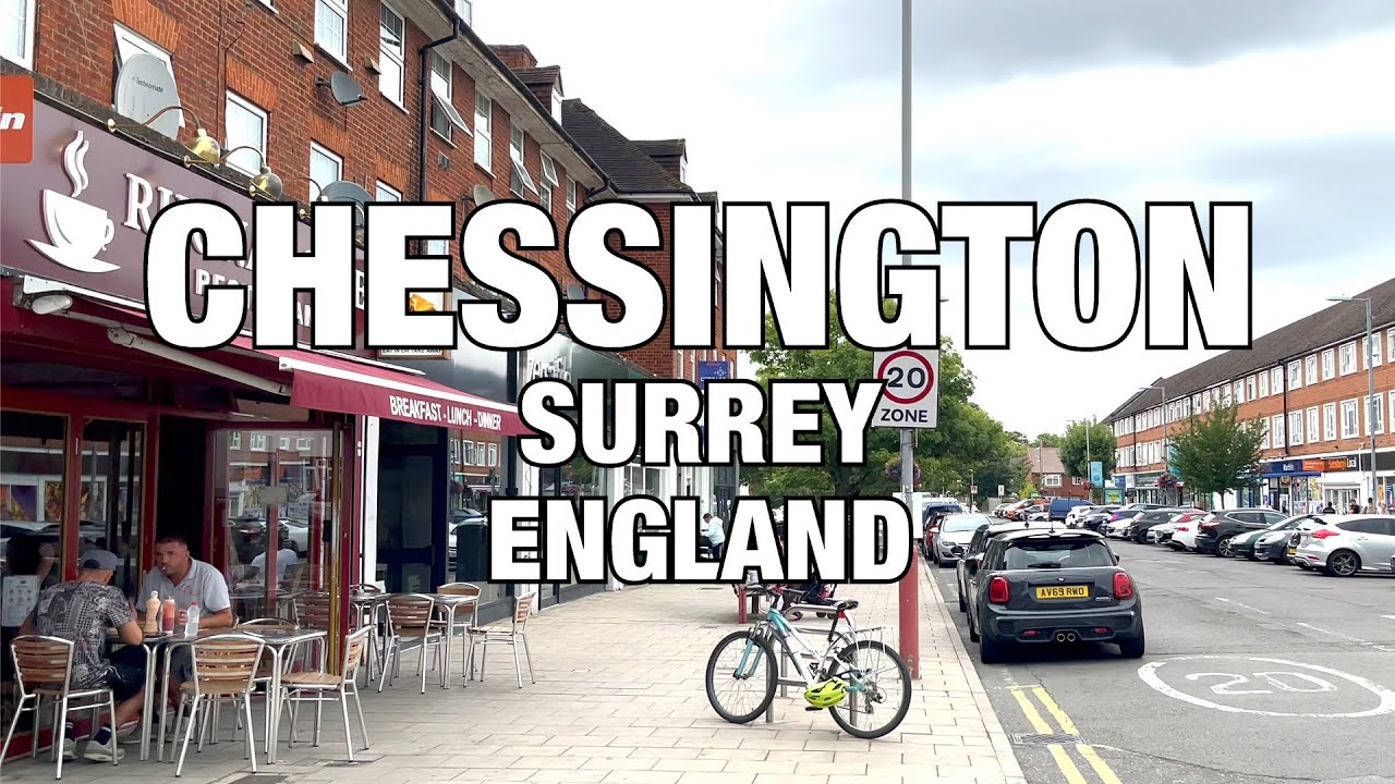 Chessington Street View, Surrey, UK, England 🇬🇧, 2022 4K HDR