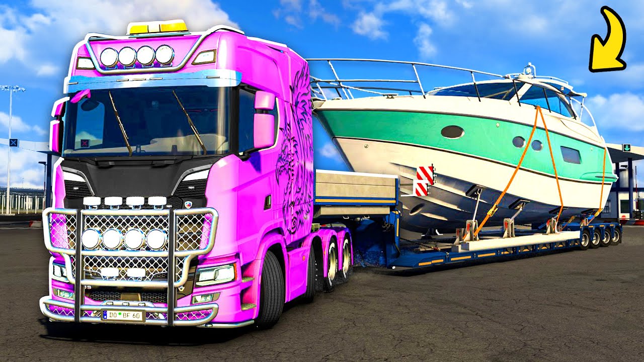 MEGA JACHT TRANSPORT in TruckerMP !! (ETS2)