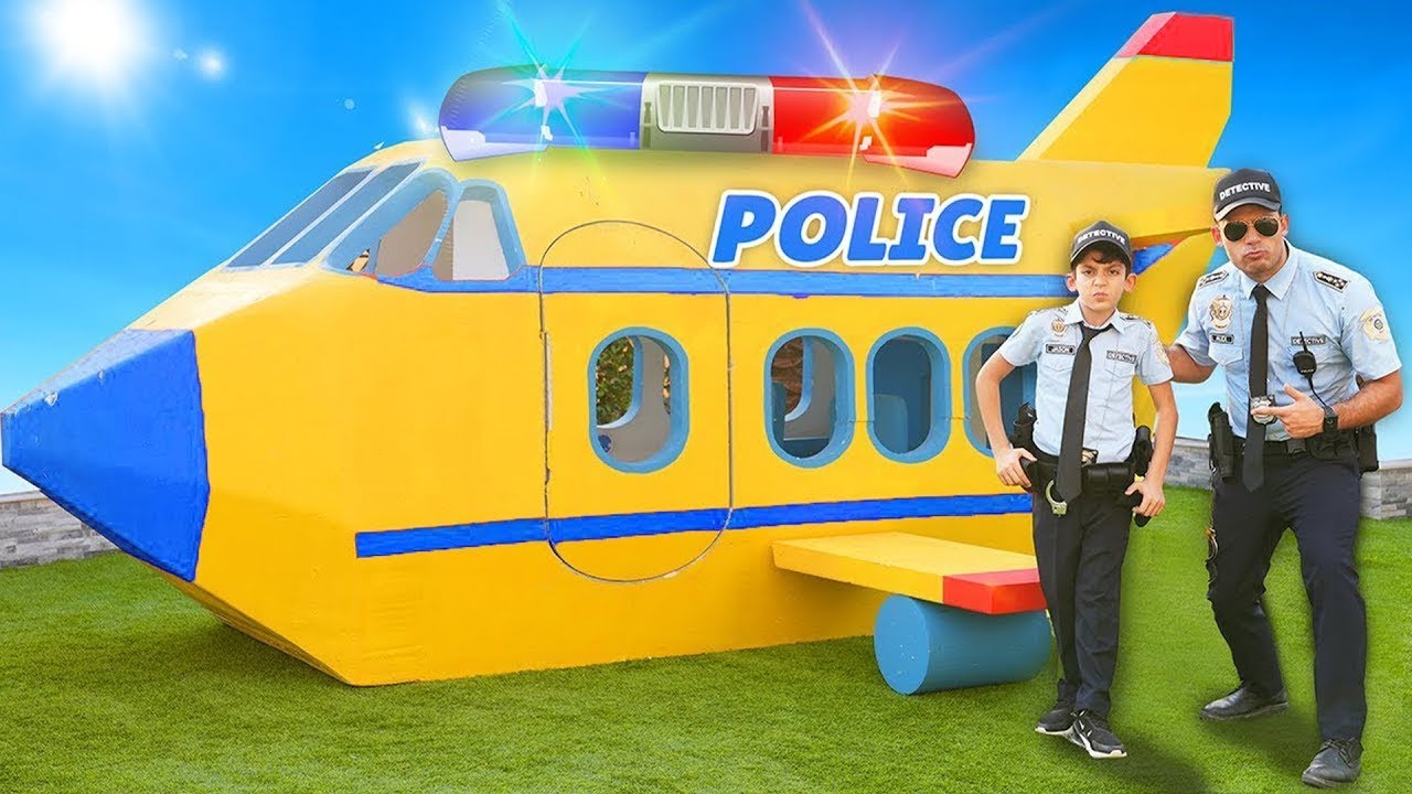 Jason Police Officers in Airplane Adventure