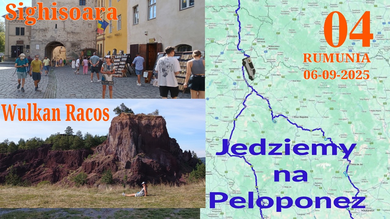04🛑34 dni, 6000 kilometrów.RUMUNIA -  Sighisoara. Wulkan Racos.🇵🇱 🇸🇰🇭🇺🇷🇴🇧🇬🇬🇷