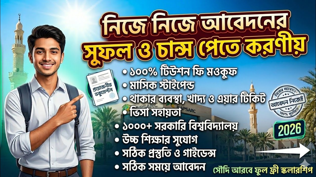 কেন সৌদি মিনিস্ট্রি আবেদন (সৌদিতে উচ্চ শিক্ষার) নিজে নিজে আবেদন করবেন????