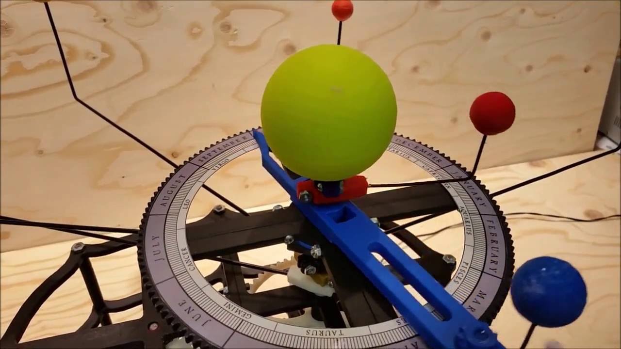 3D Printed 8 Planet Orrery