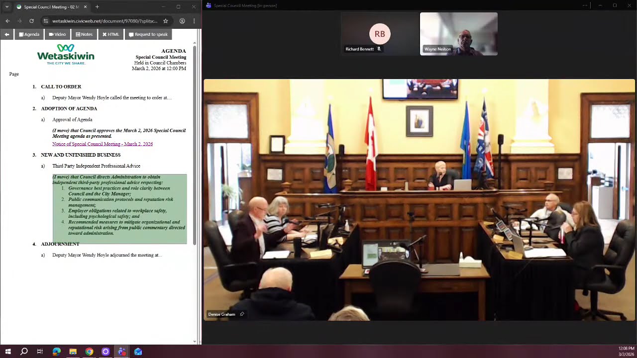 Special Council Meeting - 02 Mar 2026