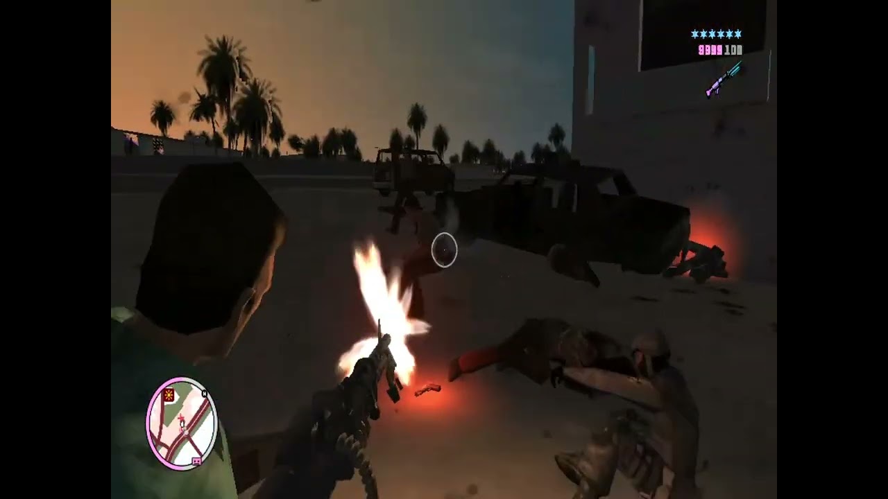 GTA Vice City Nextgen Edition 6 Stars Wanted Level Shootout + Escape