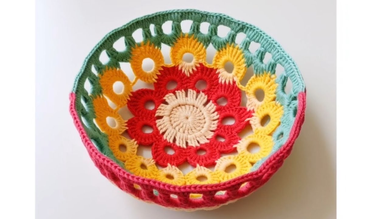 WOW!😍💥💯AMAZING 💯👌#KNITTING CROCHET DESIGN 3D BASKET MADE IDEA#amazing #crochet #basket