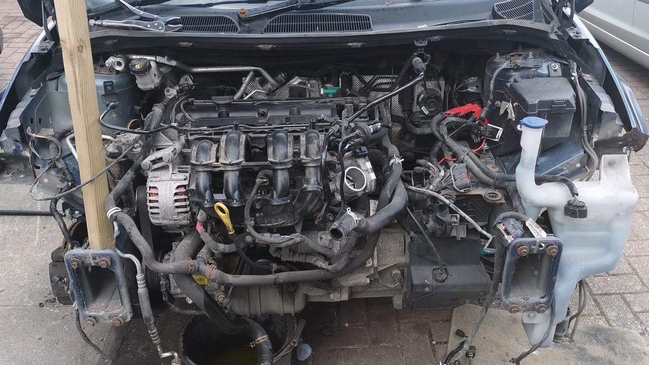ford fiesta mk7 flood damaged engine how to replace  for a new one#flooddamaged #flippingcars
