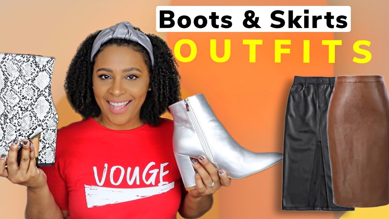 How to Style Ankle Boots with a Leather Skirt | Fall Outfits