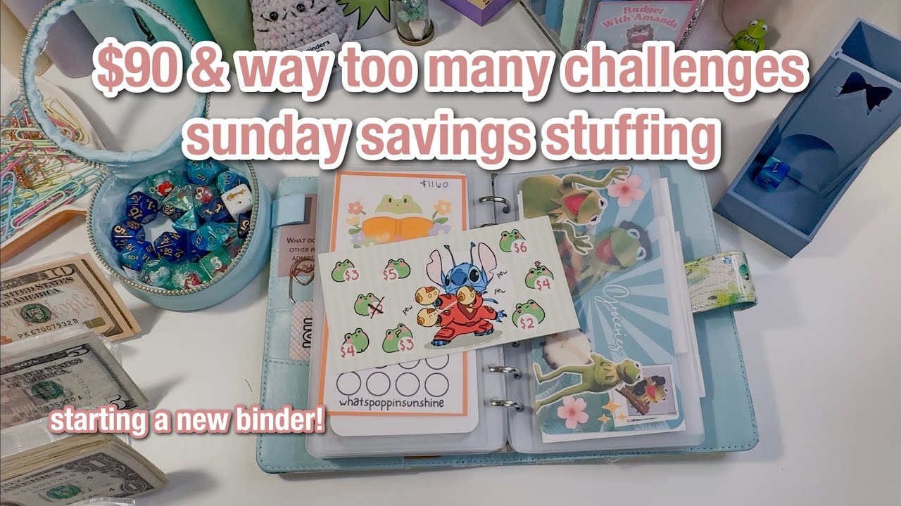 $90 savings challenge cash stuffing | sunday savings june 5 | #savingschallenges